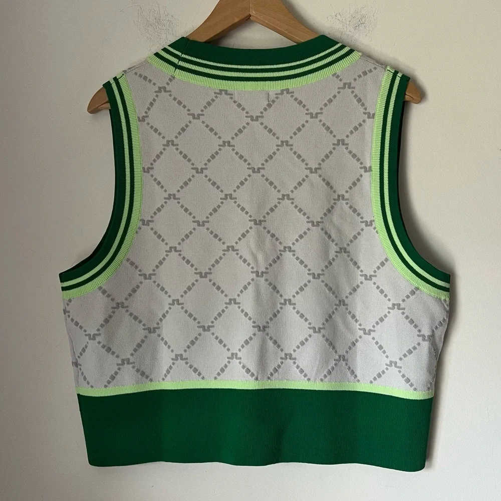 J. Lindeberg NWT Women's Barbados Knitted Vest Colorful Golfing Retro Sport - Picture 10 of 11
